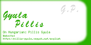 gyula pillis business card